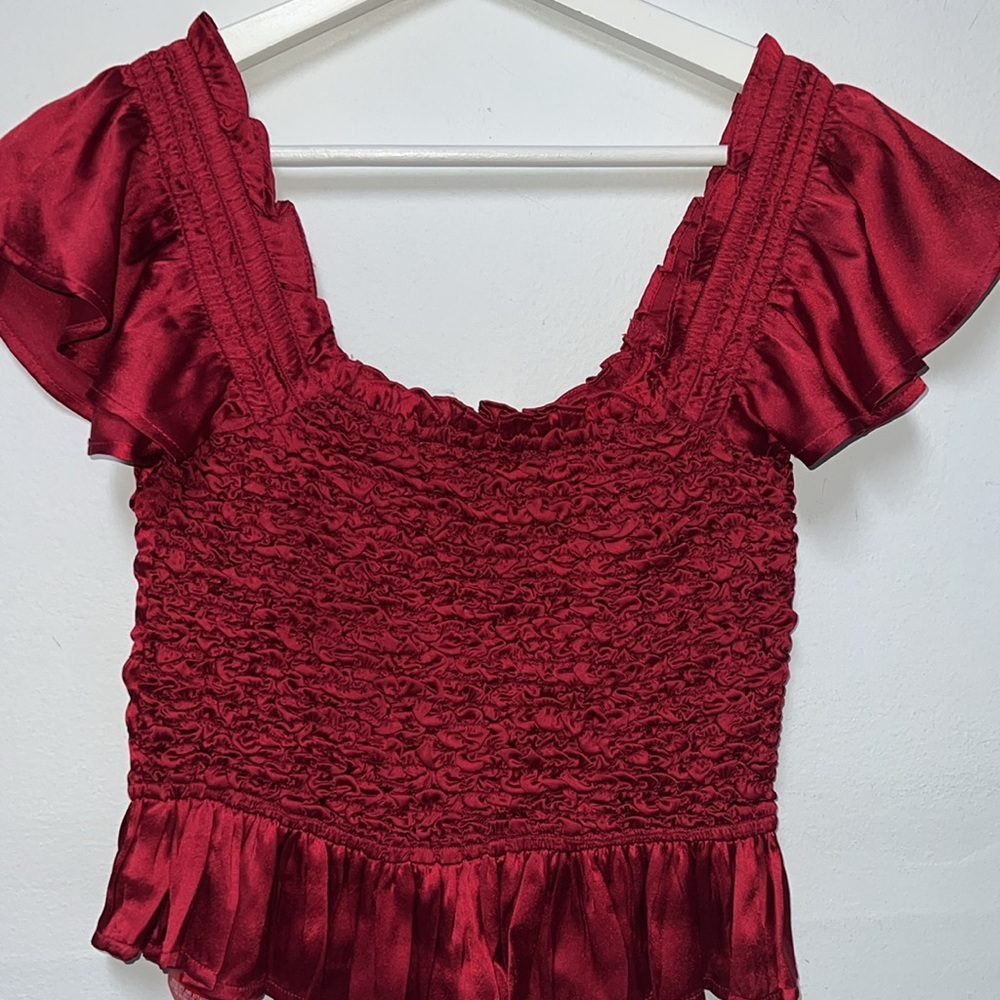 Love the label NYC Annika top in mulberry size XS NWT - Picture 4 of 7